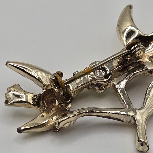 VTG AVON Brooch 3PC Set Porcelain Simease Cat Butterfly Birds Cottage MCM Whimsy - Picture 14 of 16